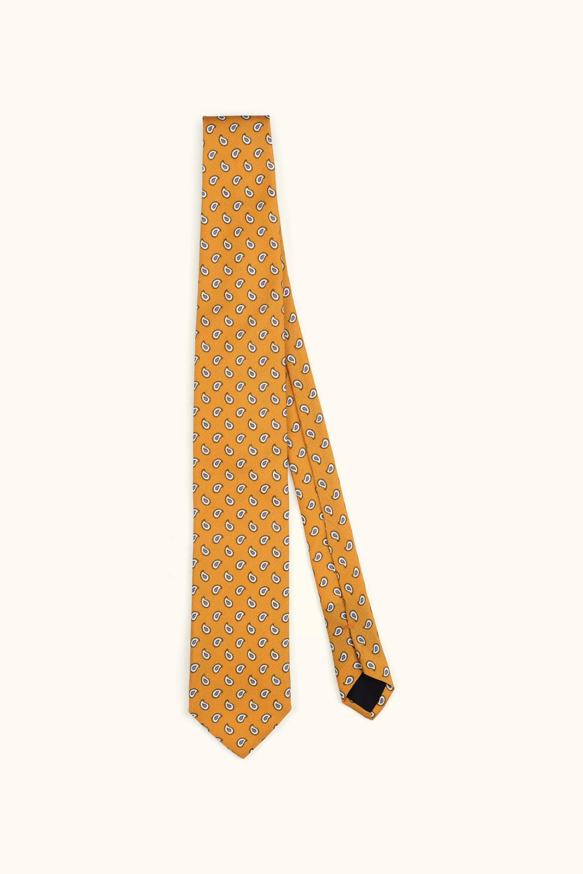 Flash Sale Oscar Jacobson Paisley Pattern Tie Orange #634