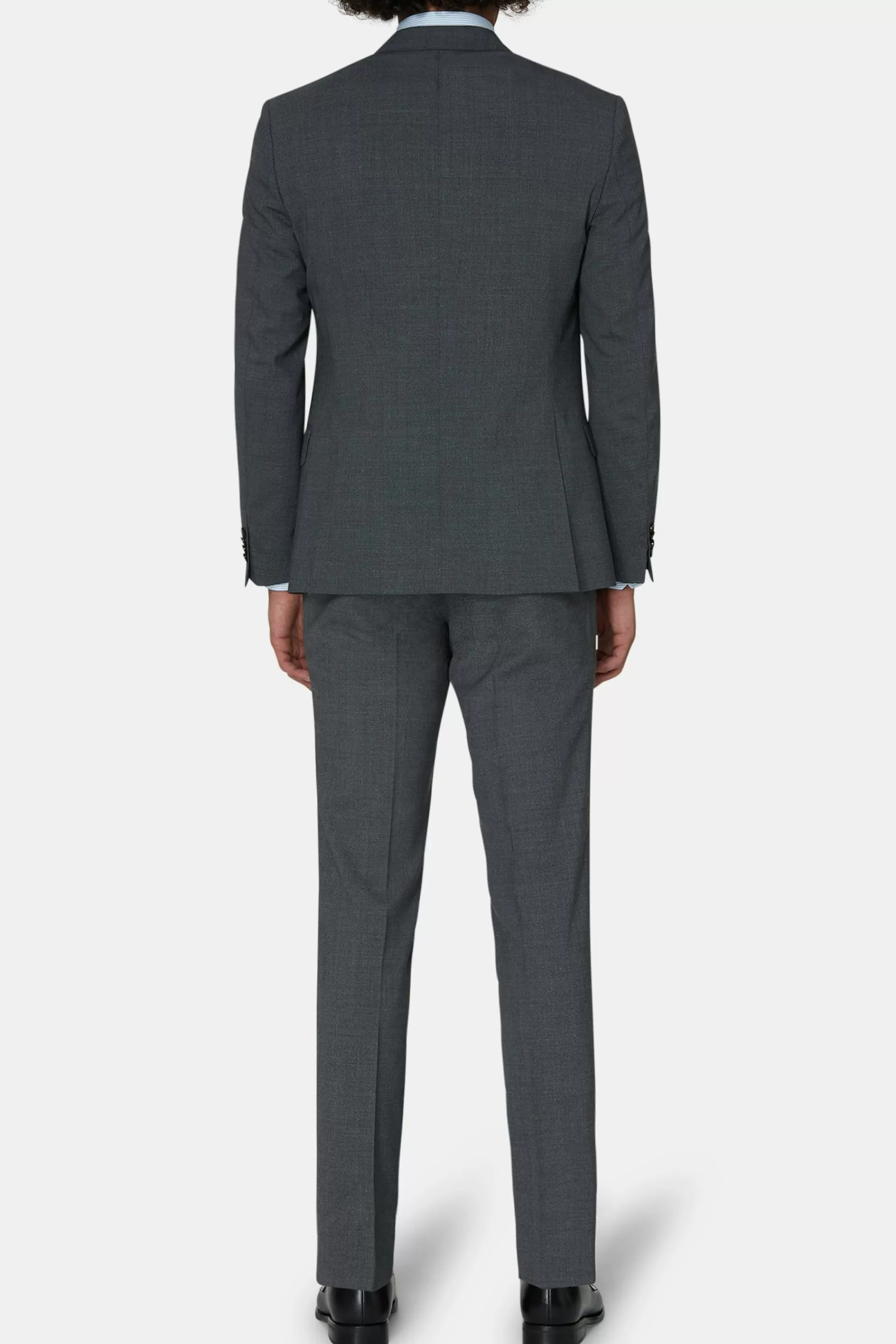 Hot Oscar Jacobson Slim Fit Microstructure Suit Grey #131